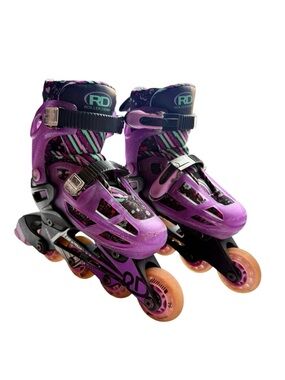 Roller Derby Girl's Adjustable Inline Roller Skates Girls Size 12-2